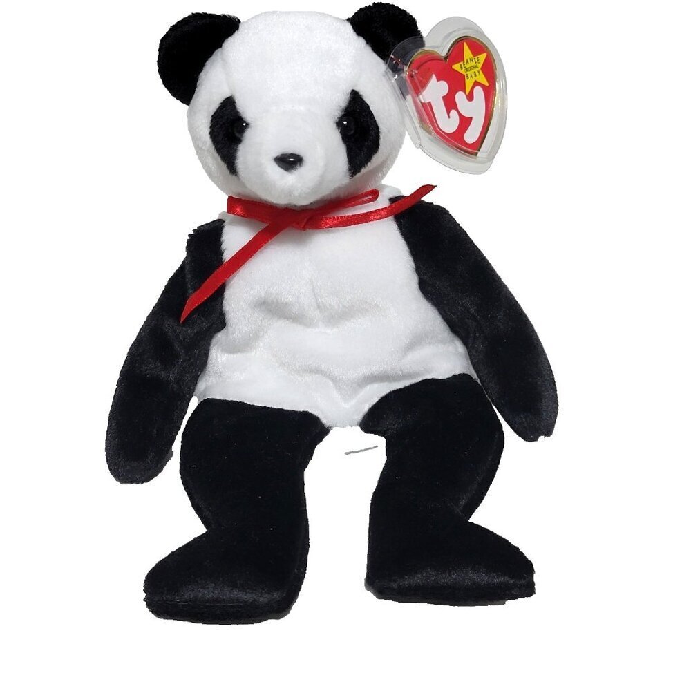 Ty Beanie Baby Fortune the Panda NWT Retired 1998 Tag Protector